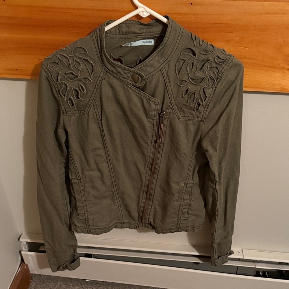 Utility Jacket with Cut-Out Design